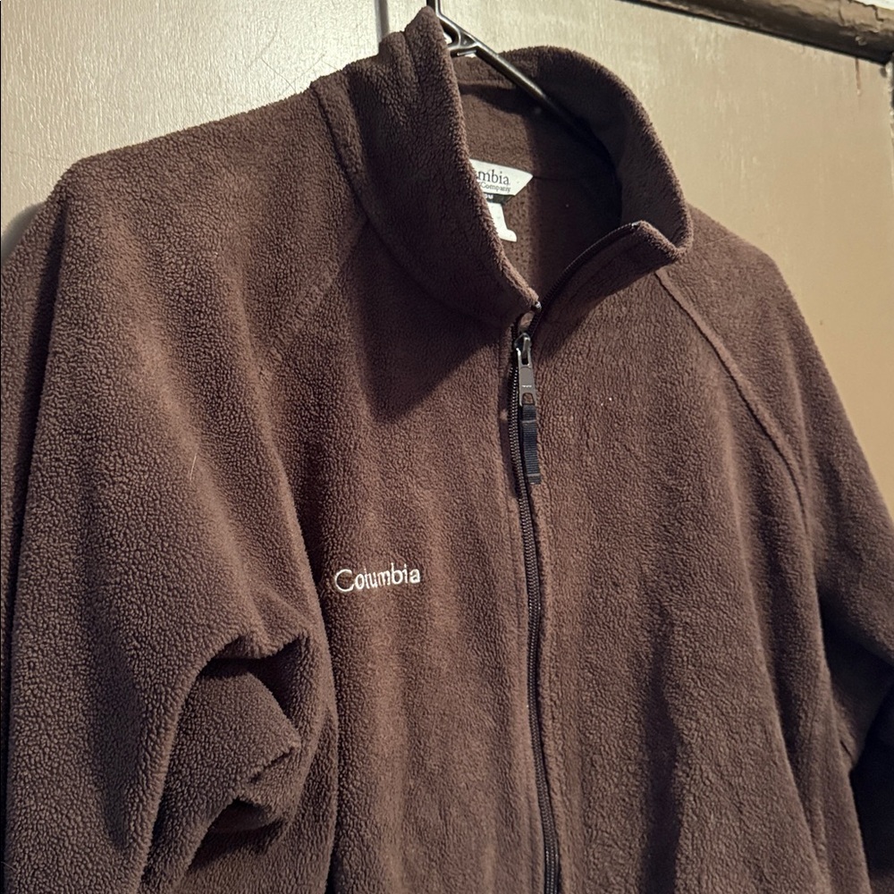 Columbia Brown Fleece Zip-Up Jacket Size XL - Picture 5 of 7